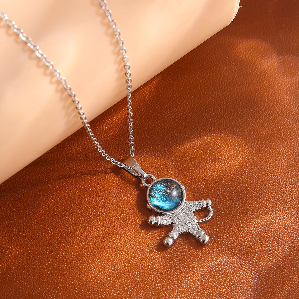 Light Luxury Star & Planet Titanium Necklace for Women